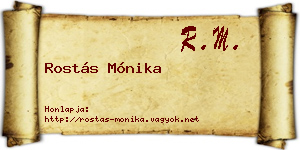 Rostás Mónika névjegykártya