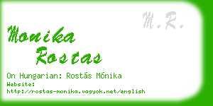 monika rostas business card