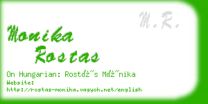 monika rostas business card